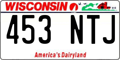 WI license plate 453NTJ