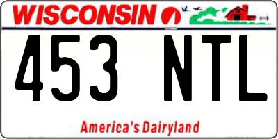WI license plate 453NTL