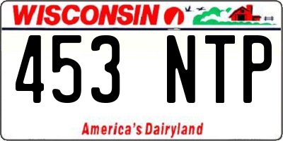 WI license plate 453NTP