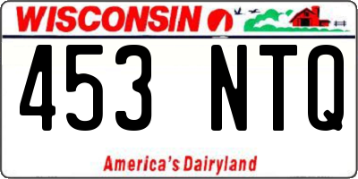 WI license plate 453NTQ