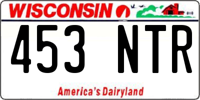 WI license plate 453NTR