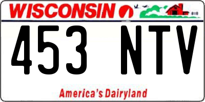 WI license plate 453NTV