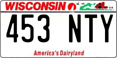 WI license plate 453NTY