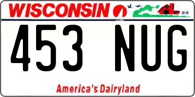WI license plate 453NUG