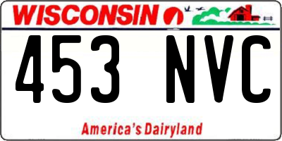 WI license plate 453NVC