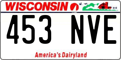 WI license plate 453NVE