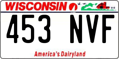 WI license plate 453NVF