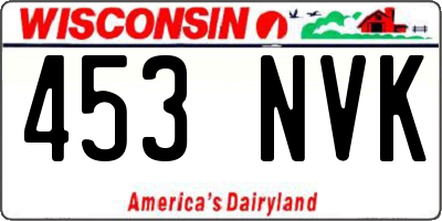 WI license plate 453NVK
