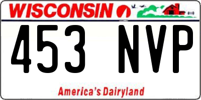 WI license plate 453NVP