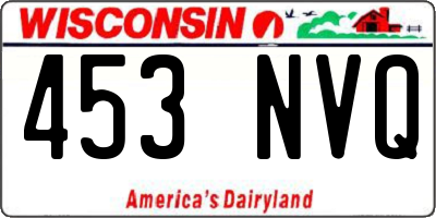 WI license plate 453NVQ