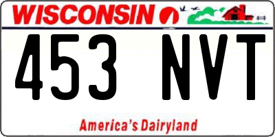 WI license plate 453NVT