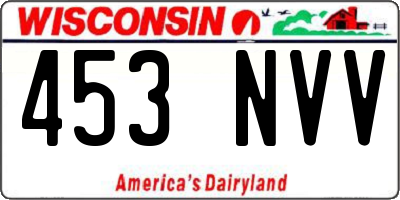 WI license plate 453NVV