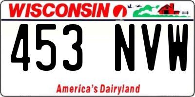 WI license plate 453NVW