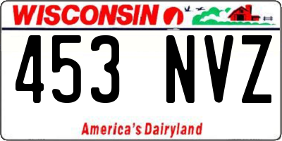 WI license plate 453NVZ