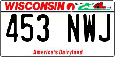 WI license plate 453NWJ