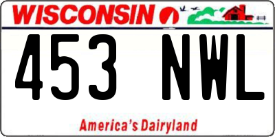 WI license plate 453NWL
