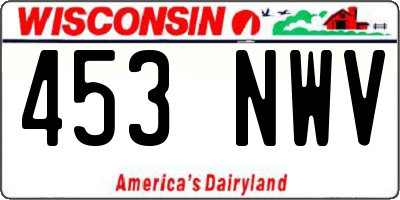 WI license plate 453NWV