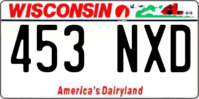 WI license plate 453NXD