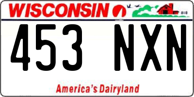 WI license plate 453NXN
