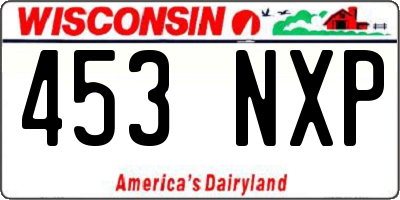 WI license plate 453NXP
