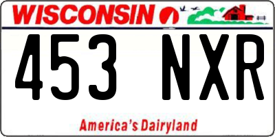 WI license plate 453NXR