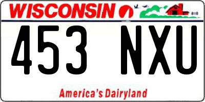 WI license plate 453NXU