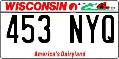 WI license plate 453NYQ
