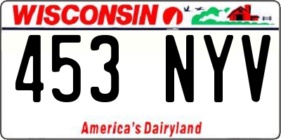 WI license plate 453NYV