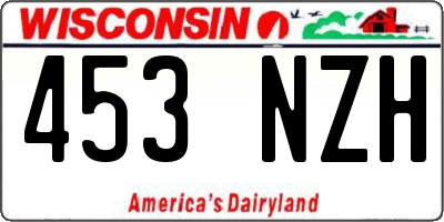 WI license plate 453NZH
