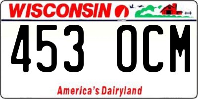 WI license plate 453OCM