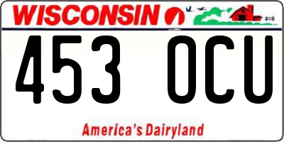 WI license plate 453OCU