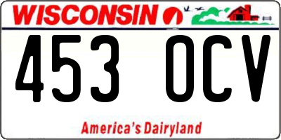 WI license plate 453OCV