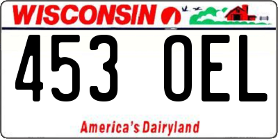 WI license plate 453OEL