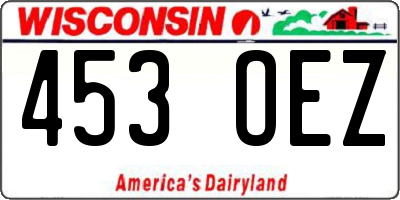 WI license plate 453OEZ