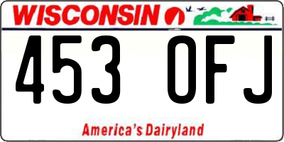 WI license plate 453OFJ