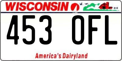 WI license plate 453OFL