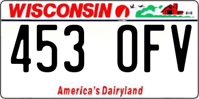 WI license plate 453OFV