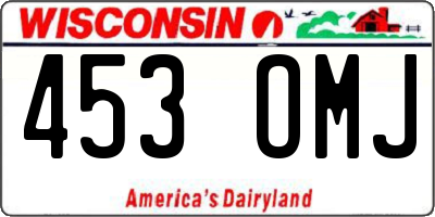 WI license plate 453OMJ