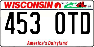 WI license plate 453OTD