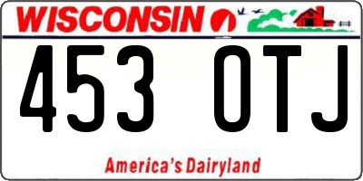 WI license plate 453OTJ