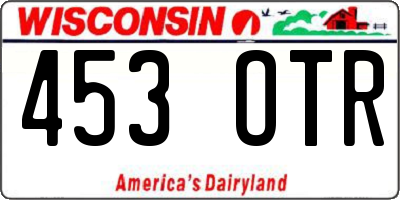 WI license plate 453OTR