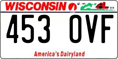 WI license plate 453OVF