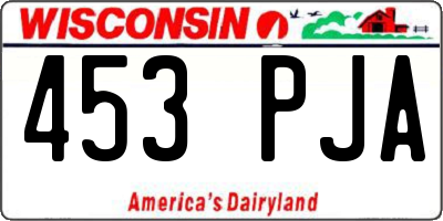 WI license plate 453PJA