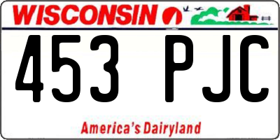 WI license plate 453PJC