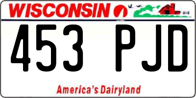 WI license plate 453PJD