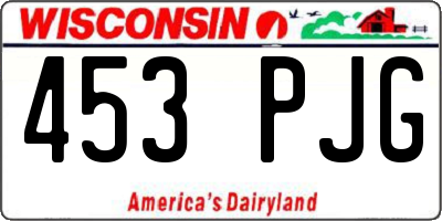 WI license plate 453PJG