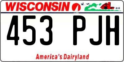 WI license plate 453PJH