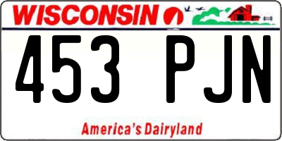 WI license plate 453PJN