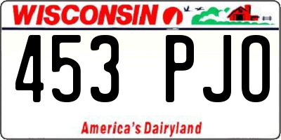 WI license plate 453PJO