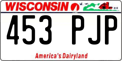 WI license plate 453PJP